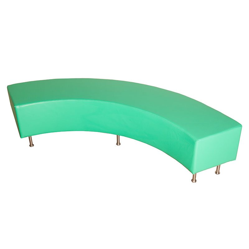 Large curved foam bench