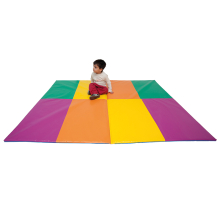 Tatami multi-couleurs pliable en 2 parties