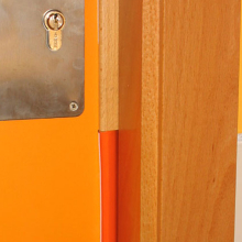 Half-moon padded door protection