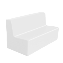 White triple armchair